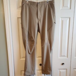 Orvis Pro Men's Tan Cargo Style Pants Drawstring Ankle 36x30